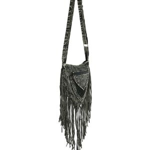 Earth Divas Fringe Triangular Passport Sling